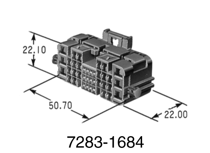 混合连接器1.0III+2.3II+4.8 端子盒38P 母│矢崎连接器目录