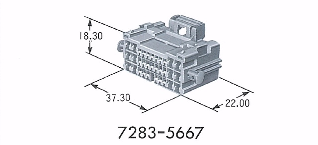 Hybrid Connector 1.0III+2.3II Housing 32P Female